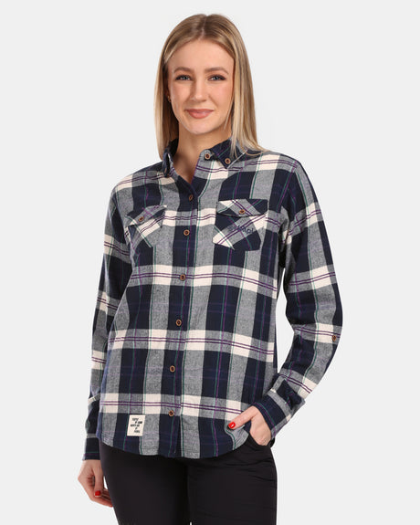 Chemise femme en flanelle de coton Kilpi FLANNY-W