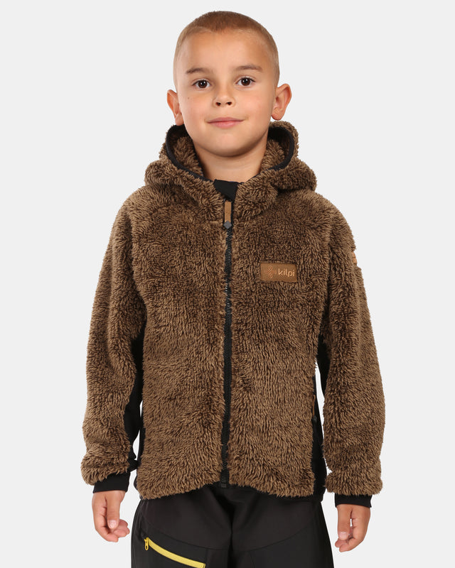 Sweat à capuche garçon en polaire poilue Kilpi NORKA-JB