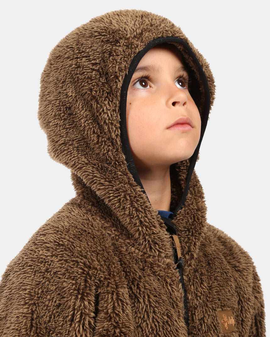 Sweat à capuche garçon en polaire poilue Kilpi NORKA-JB