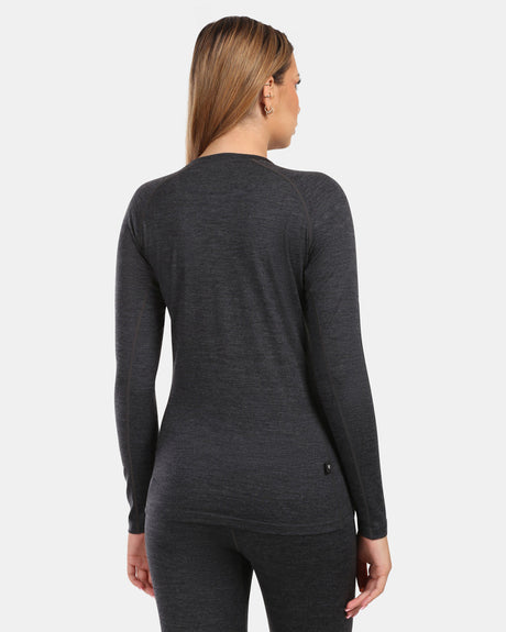 Haut en laine mérinos pour femme base couche Kilpi MAVORA TOP-W
