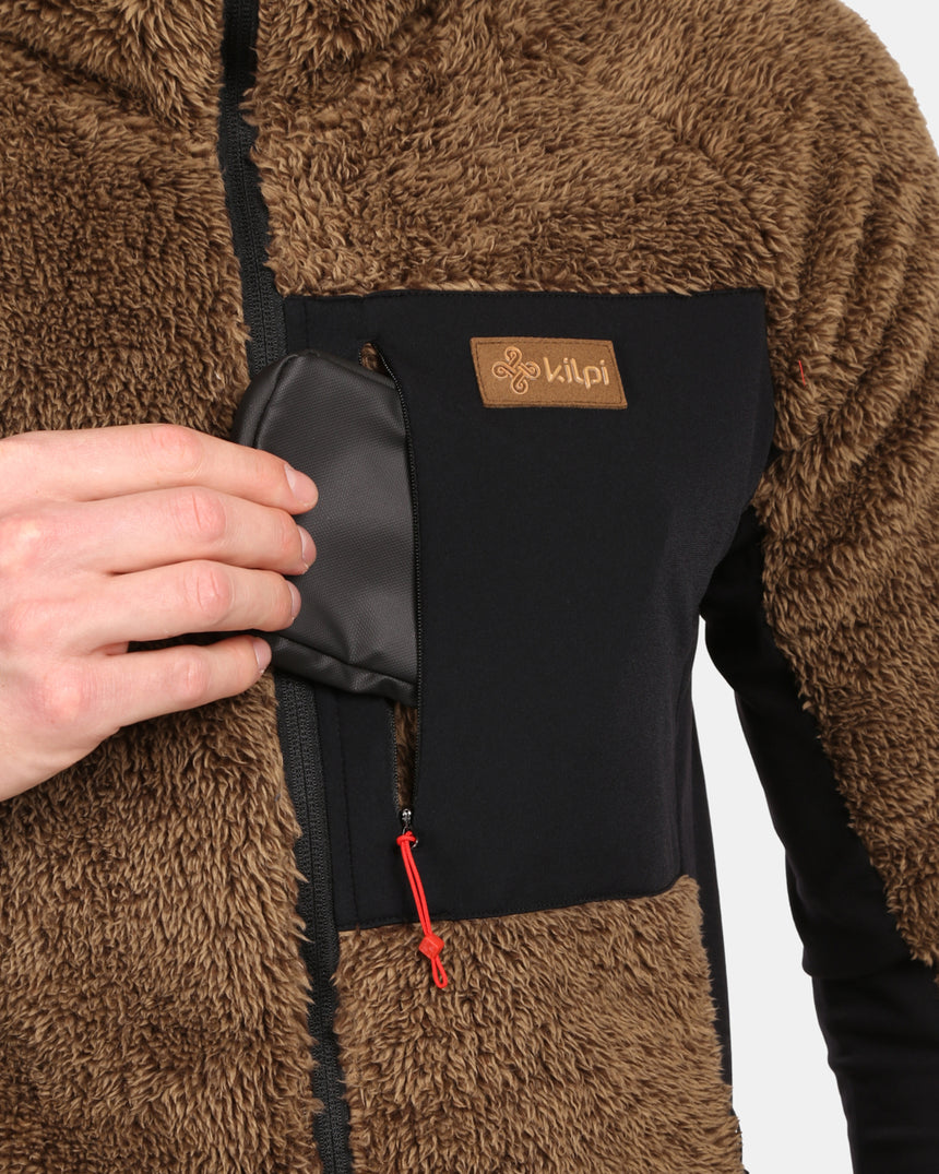 Men's hairy fleece hoodie Kilpi NORKA-M