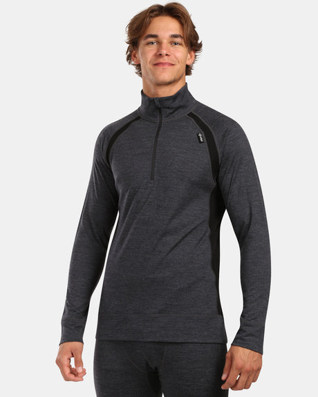Men's long sleeve merino wool base layer top Kilpi JAGER-M