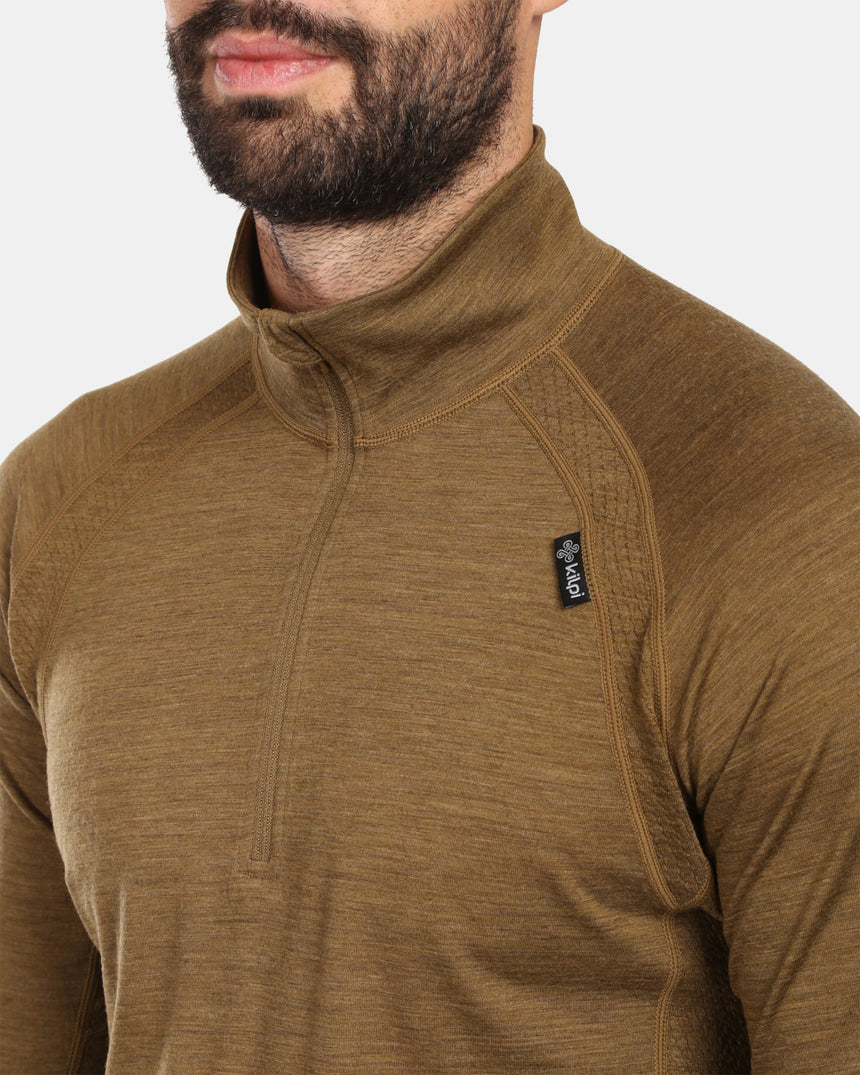 Men's long sleeve merino wool base layer top Kilpi JAGER-M